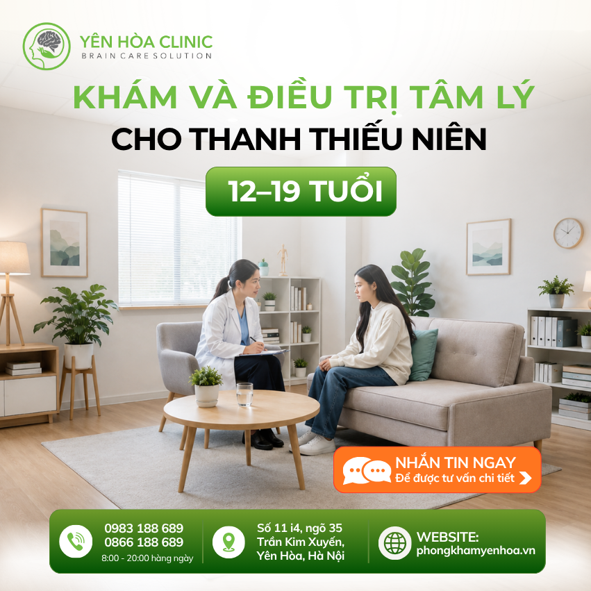 Khám và điều trị tâm lý cho trẻ vị thành niên và thanh thiếu niên